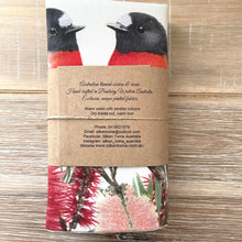 Load image into Gallery viewer, Scarlet Robin Cushion Cover Cotton Drill Silken Twine Cushion Cover