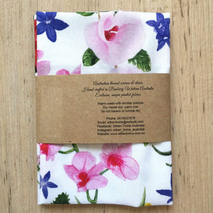 Single Floral Emblems Handkerchief Silken Twine Handkerchief
