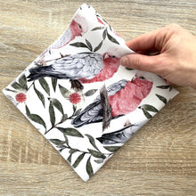 Load image into Gallery viewer, Single Galah Handkerchief 5 Birds Silken Twine Handkerchief