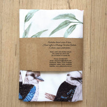 Load image into Gallery viewer, Single Kookaburra Handkerchief 5 birds Silken Twine Handkerchief