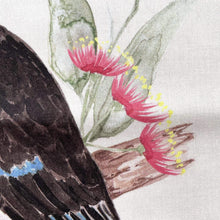 Load image into Gallery viewer, Single Kookaburra Handkerchief Mint Green Silken Twine Handkerchief