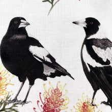 Load image into Gallery viewer, Single Magpie Handkerchief 5 Birds Silken Twine Handkerchief