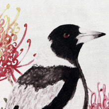 Load image into Gallery viewer, Single Magpie Large Bird Silken Twine Handkerchief