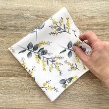 Load image into Gallery viewer, Single Silver Wattle Handkerchief Silken Twine Handkerchief