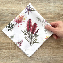 Load image into Gallery viewer, Single Wildflowers Handkerchief all over print Silken Twine Handkerchief