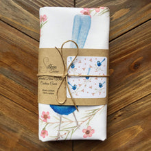 Load image into Gallery viewer, Splendid Blue Wren Cushion Cover 5 birds Cotton Drill Silken Twine Cushion Cover