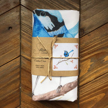 Load image into Gallery viewer, Splendid Blue Wren Cushion Cover Cotton Drill