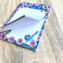 Load image into Gallery viewer, Splendid Blue Wren Note Pad Silken Twine