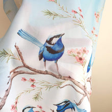 Load image into Gallery viewer, Splendid Blue Wren Scarf Silken Twine Scarf