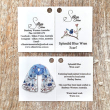Load image into Gallery viewer, Splendid Blue Wren Scarf Silken Twine Scarf