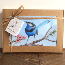 Load image into Gallery viewer, Splendid Blue Wren Scarf Silken Twine Scarf