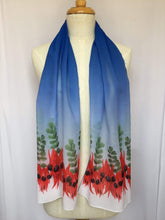 Load image into Gallery viewer, Sturt's Desert Pea Scarf Chiffon Silken Twine Scarf
