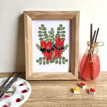Load image into Gallery viewer, Sturts Desert Pea Art Print Silken Twine Art Print