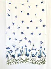 Load image into Gallery viewer, Superb Fairy Wren with Royal Bluebells Silken Twine Scarf