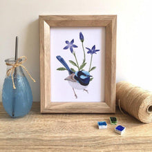 Load image into Gallery viewer, Superb Wren Art Print Right Silken Twine Art Print