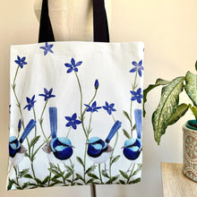 Load image into Gallery viewer, Superb Wren reusable bag Silken Twine Tote Bag