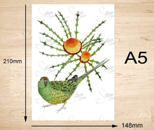 Load image into Gallery viewer, Western Ground Parrot Art Print "Saving Kyloring" Silken Twine Art Print