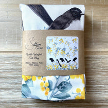 Load image into Gallery viewer, Willie Wagtail 5 Birds reusable bag Silken Twine Tote Bag