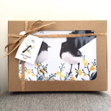 Load image into Gallery viewer, Willie Wagtail and Wattles Scarf Silken Twine Scarf