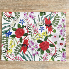 Load image into Gallery viewer, Australian Floral Emblems Placemat Silken Twine Table Runner