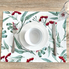 Load image into Gallery viewer, Australian Gum Blossom Placemat Silken Twine Table Runner