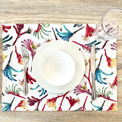 Australian Kangaroo Paw Placemat Silken Twine Table Runner