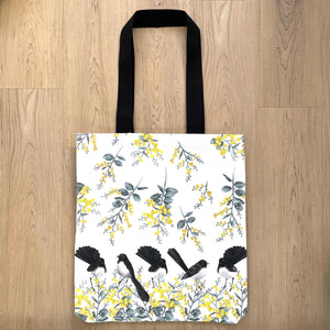 Willie Wagtail 5 Birds reusable bag Silken Twine Tote Bag