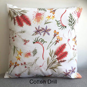 Australian Flora Cushion Cover All Over Cotton Drill