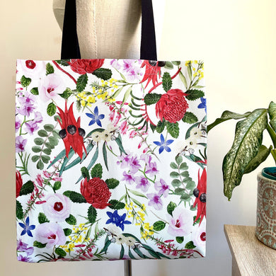 Australian Floral Emblems reusable bag Silken Twine Tote Bag