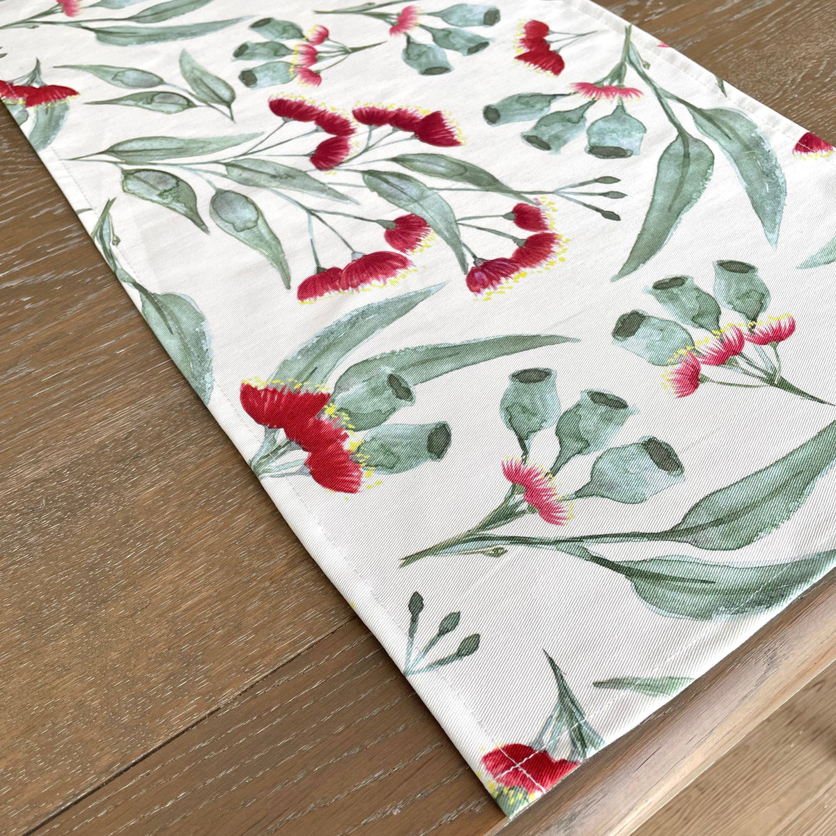 Australian Gum Blossom Table Runner Australian Made Silken Twine