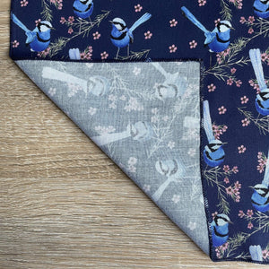 Blue Wren Mini's Handkerchief Navy Silken Twine Handkerchief