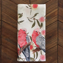 Load image into Gallery viewer, Galah Tea towel Silken Twine Tea Towel
