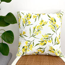 Load image into Gallery viewer, Golden Wattle Cushion Cover Cotton Drill Silken Twine Cushion Cover
