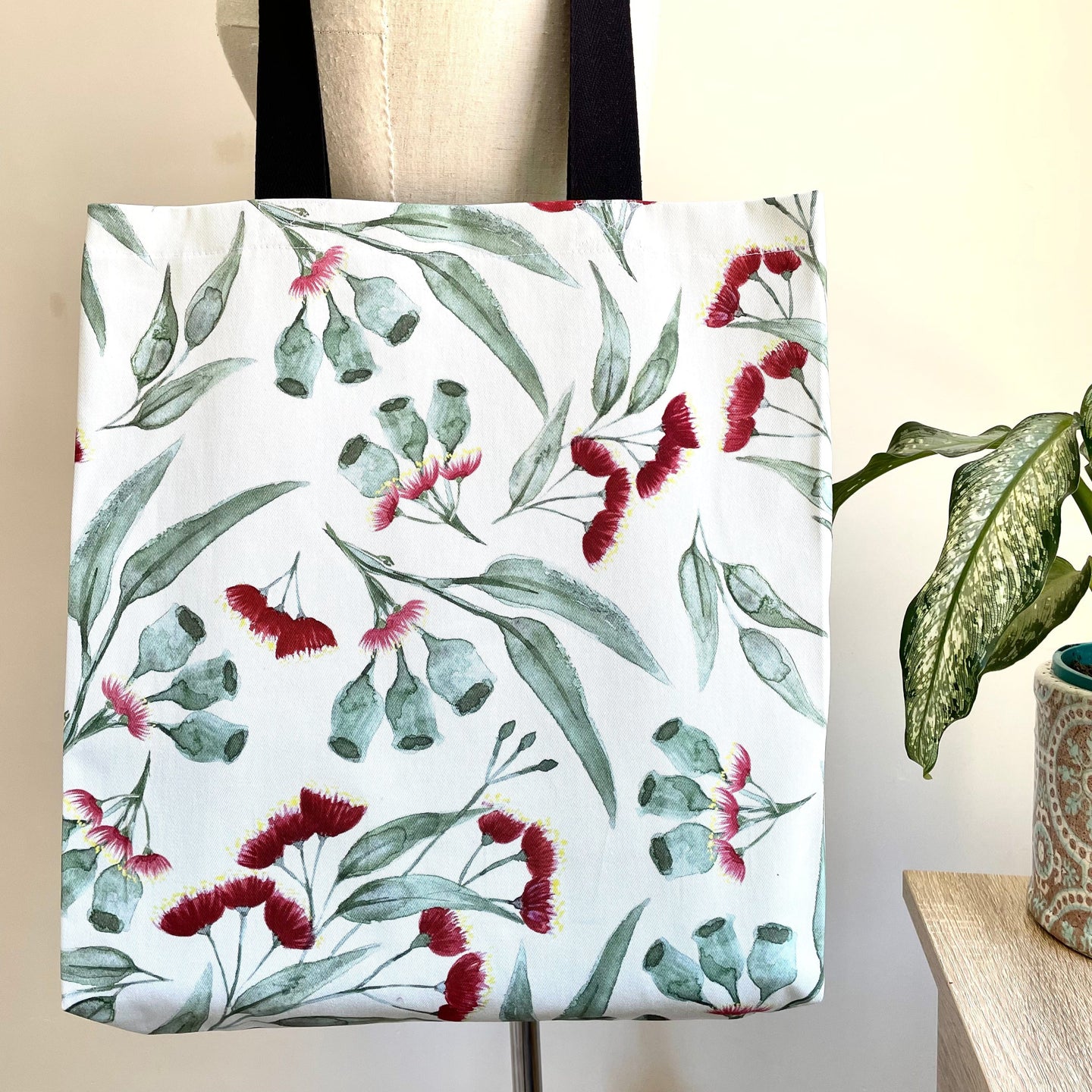 Gum Blossom reusable bag Silken Twine Tote Bag