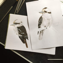 Load image into Gallery viewer, Kookaburra Art Print Front Silken Twine Art Print