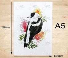 Load image into Gallery viewer, Magpie Art Print (Back) Silken Twine Art Print