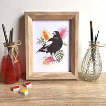 Load image into Gallery viewer, Magpie Art Print (Front) Silken Twine Art Print
