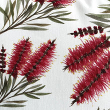 Load image into Gallery viewer, Red Bottlebrush Cushion Cover Cotton Drill Silken Twine Cushion Cover