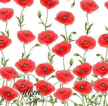 Load image into Gallery viewer, Red Poppy Flower Scarf Silken Twine Scarf