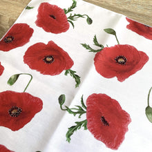 Load image into Gallery viewer, Red Poppy Handkerchief Silken Twine Handkerchief