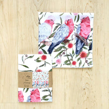 Load image into Gallery viewer, Single Galah Handkerchief 5 Birds Silken Twine Handkerchief