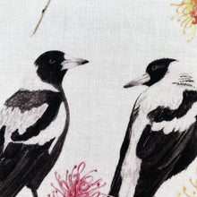 Load image into Gallery viewer, Single Magpie Handkerchief 5 Birds Silken Twine Handkerchief