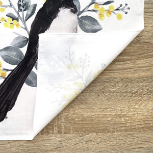 Single Willie Wagtail Handkerchief large bird Silken Twine Handkerchief