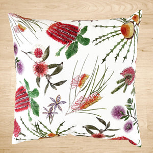 South West of WA Flora Cushion Cover Cotton Drill Silken Twine Cushion Cover