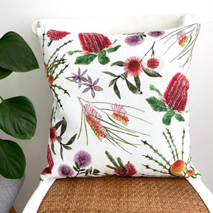 South West of WA Flora Cushion Cover Cotton Drill Silken Twine Cushion Cover