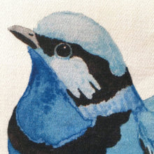 Load image into Gallery viewer, Splendid Blue Wren Cushion Cover Cotton Drill