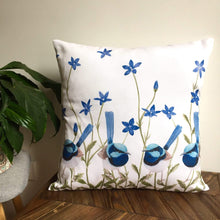 Load image into Gallery viewer, Superb Wren Cushion Cover Cotton Drill Silken Twine Cushion Cover