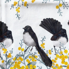 Load image into Gallery viewer, Willie Wagtail 5 Birds reusable bag Silken Twine Tote Bag